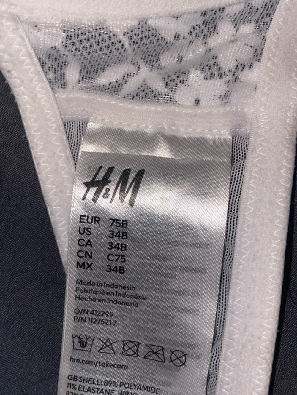 H&M White Lace Padded Bra - Picture 2 of 3
